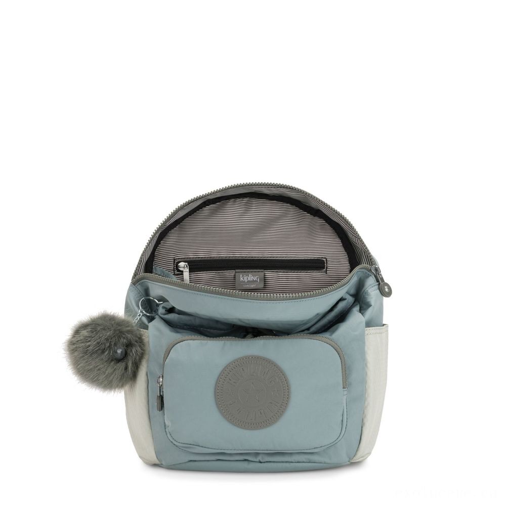 Kipling HANA S Small backpack with pompom ape keyhanger Soft Veggie C.