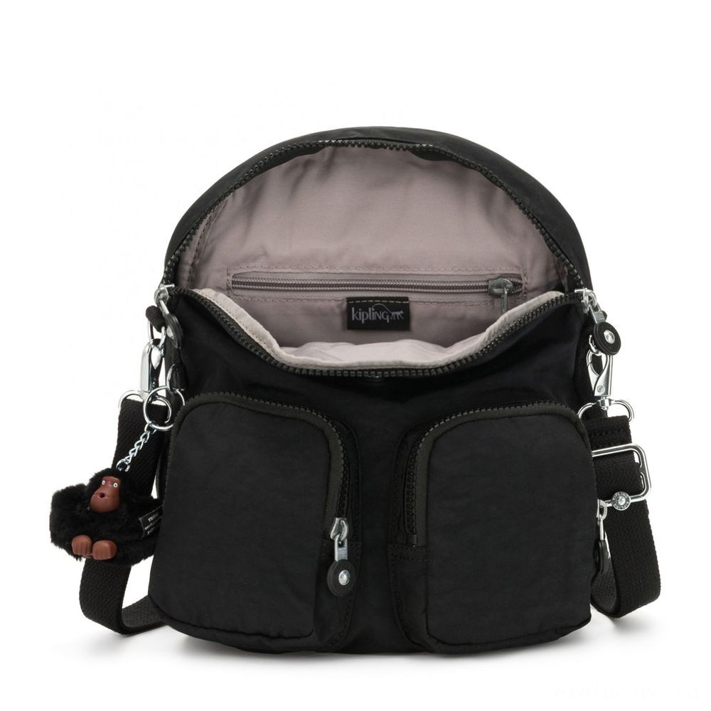 Cyber Monday Week Sale -  Kipling FIREFLY UP Tiny Bag Covertible To Handbag Real Black  - Curbside Pickup Crazy Deal-O-Rama:£41[jcbag6723ba]