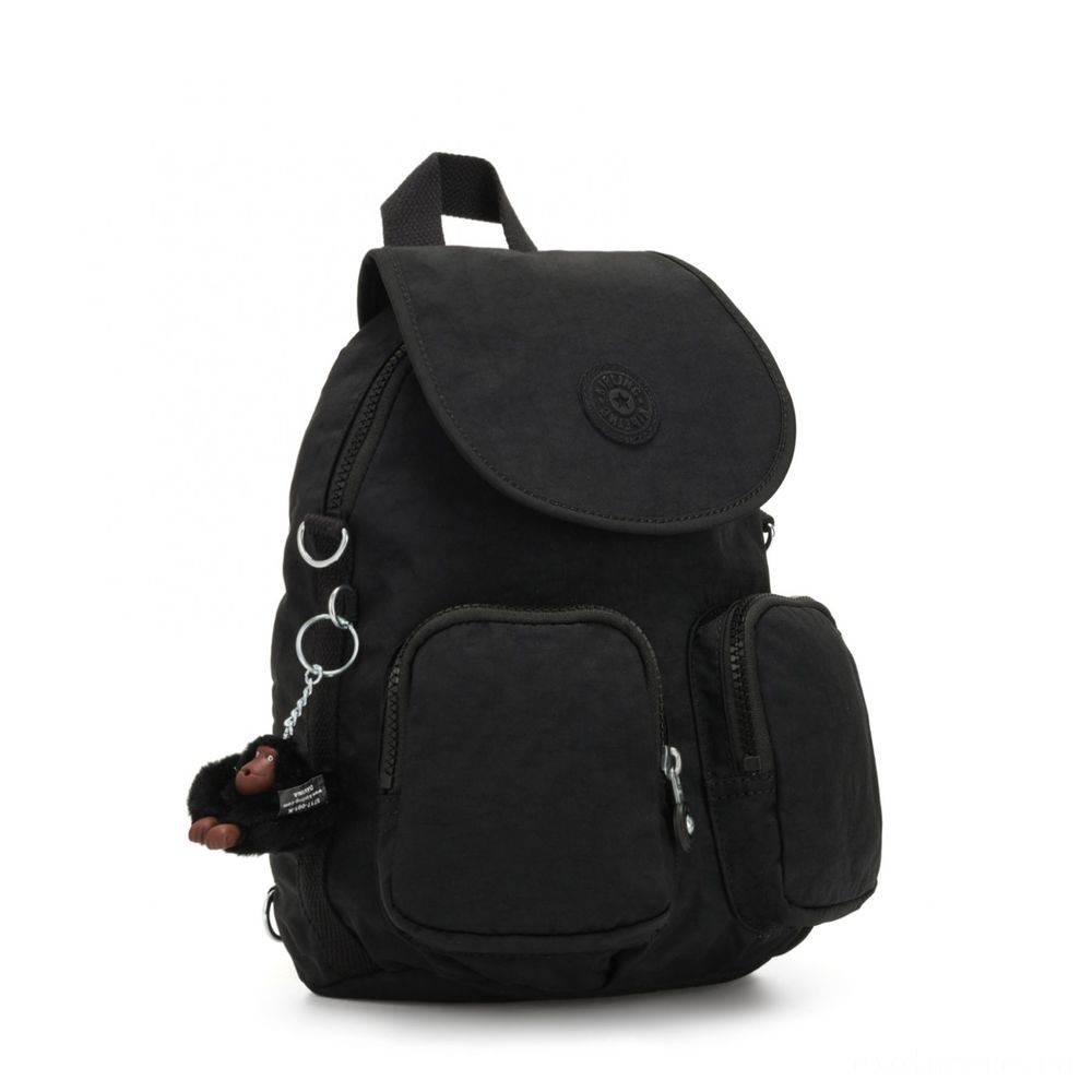  Kipling FIREFLY UP Little Backpack Covertible To Purse True Black