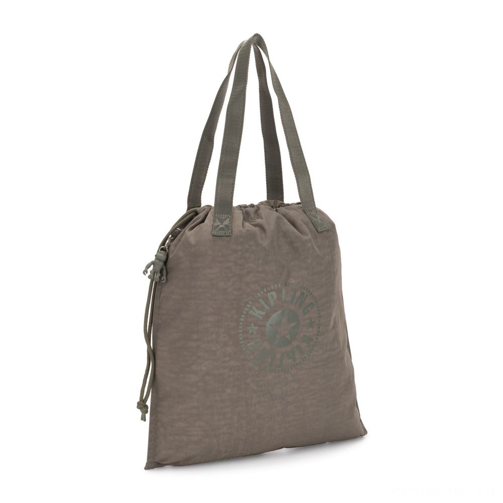 Kipling NEW HIPHURRAY Small Collapsible Tote along with drawstring Seagrass.