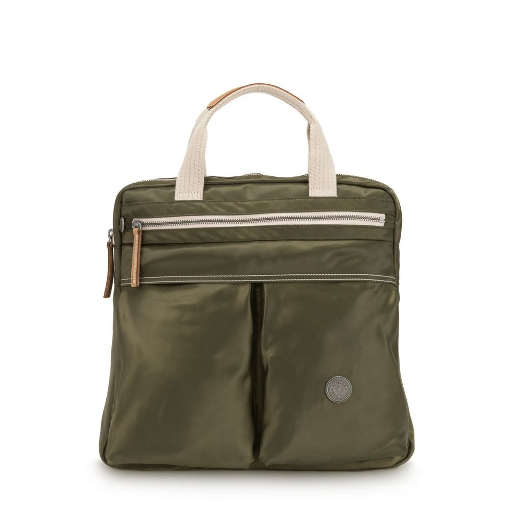 Kipling KOMORI S Little 2-in-1 Knapsack and also Handbag Raised Environment-friendly.