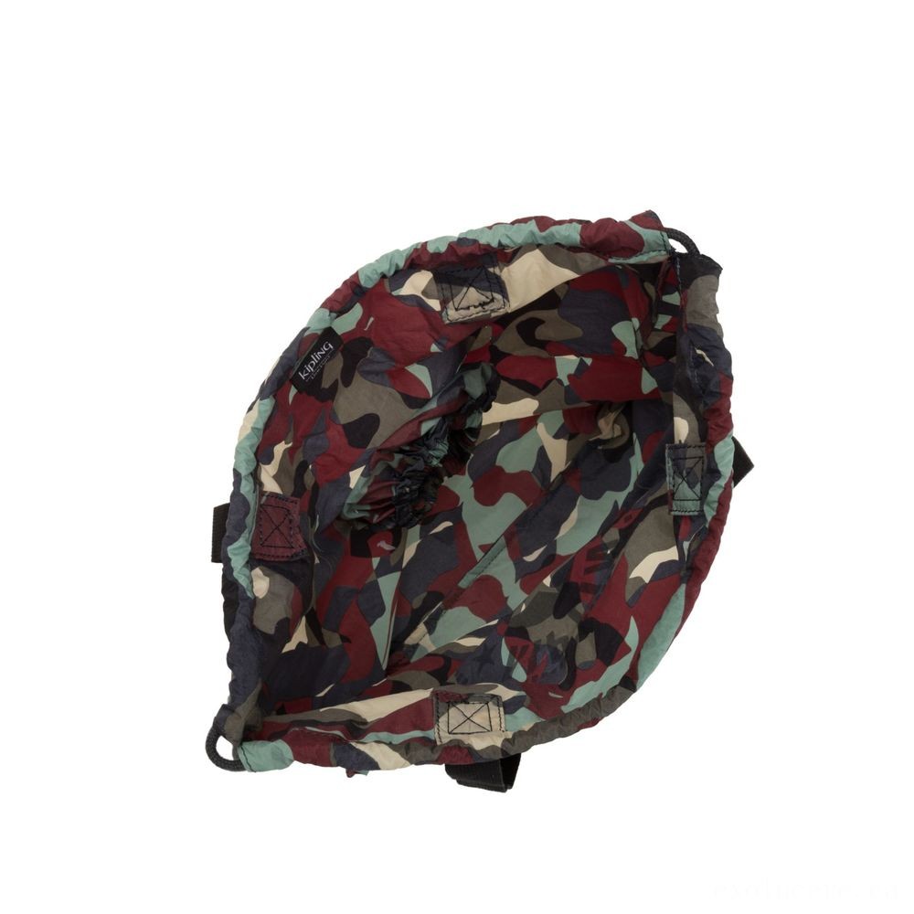 Kipling HIPHURRAY PACKABLE Medium Collapsible Shoulder Bag Camouflage Sizable Light.