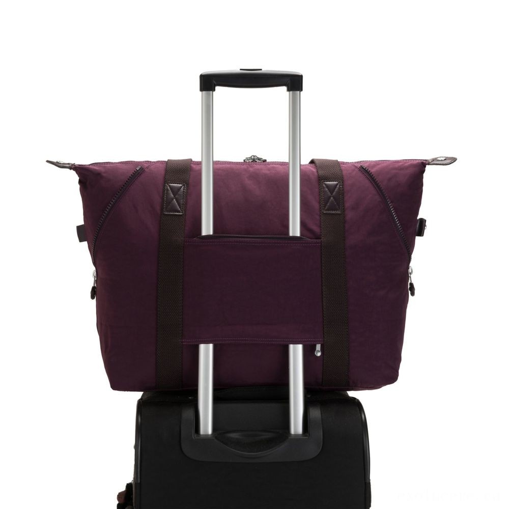 Kipling Craft M Travel Carry With Trolley Sleeve Sulky Plum.