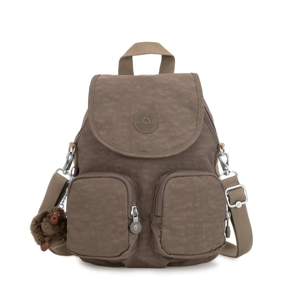  Kipling FIREFLY UP Small Backpack Covertible To Elbow Bag Accurate Beige
