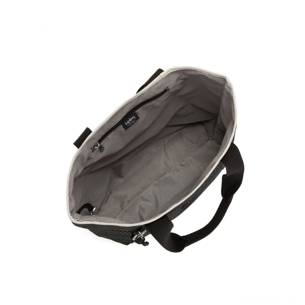 Kipling ZANE Channel shoulder bag with shoulderstrap Black Nightclub C.