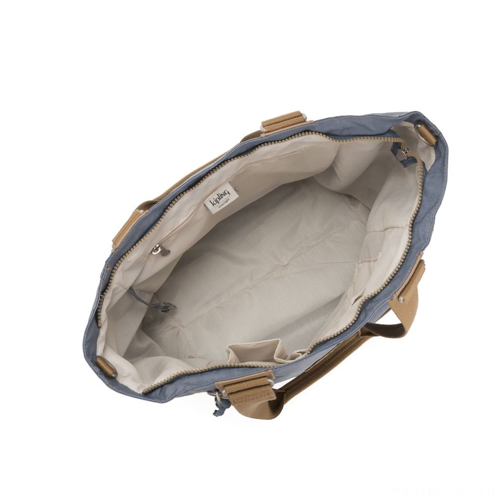 Kipling Consumer C Big Handbag With Completely Removable Shoulder Band Stone Blue Block