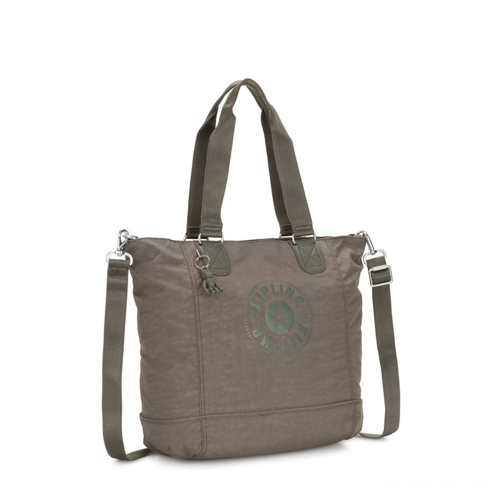 Kipling SHOPPER C Sizable Purse With Completely Removable Shoulder Strap Seagrass