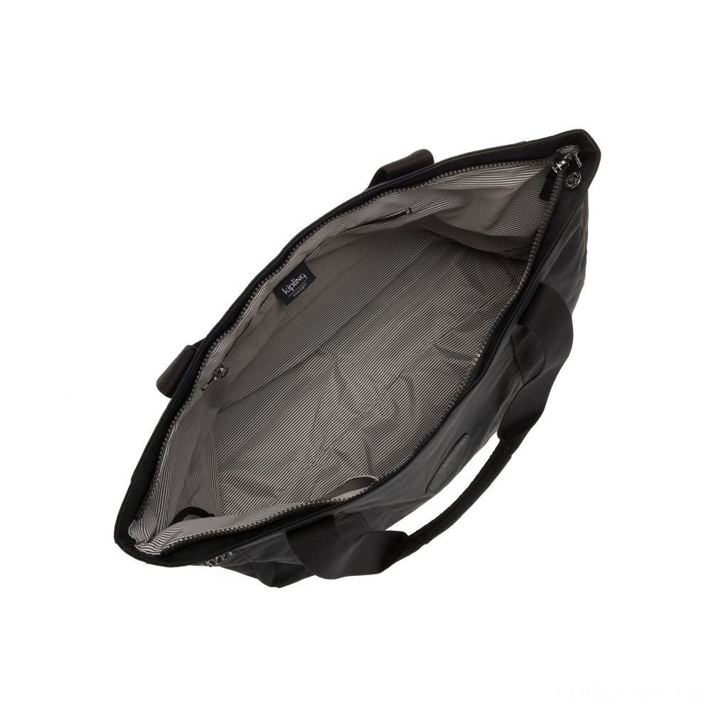 Kipling ASSENI Huge Shoulder Bag with Internal Areas Abundant Black.