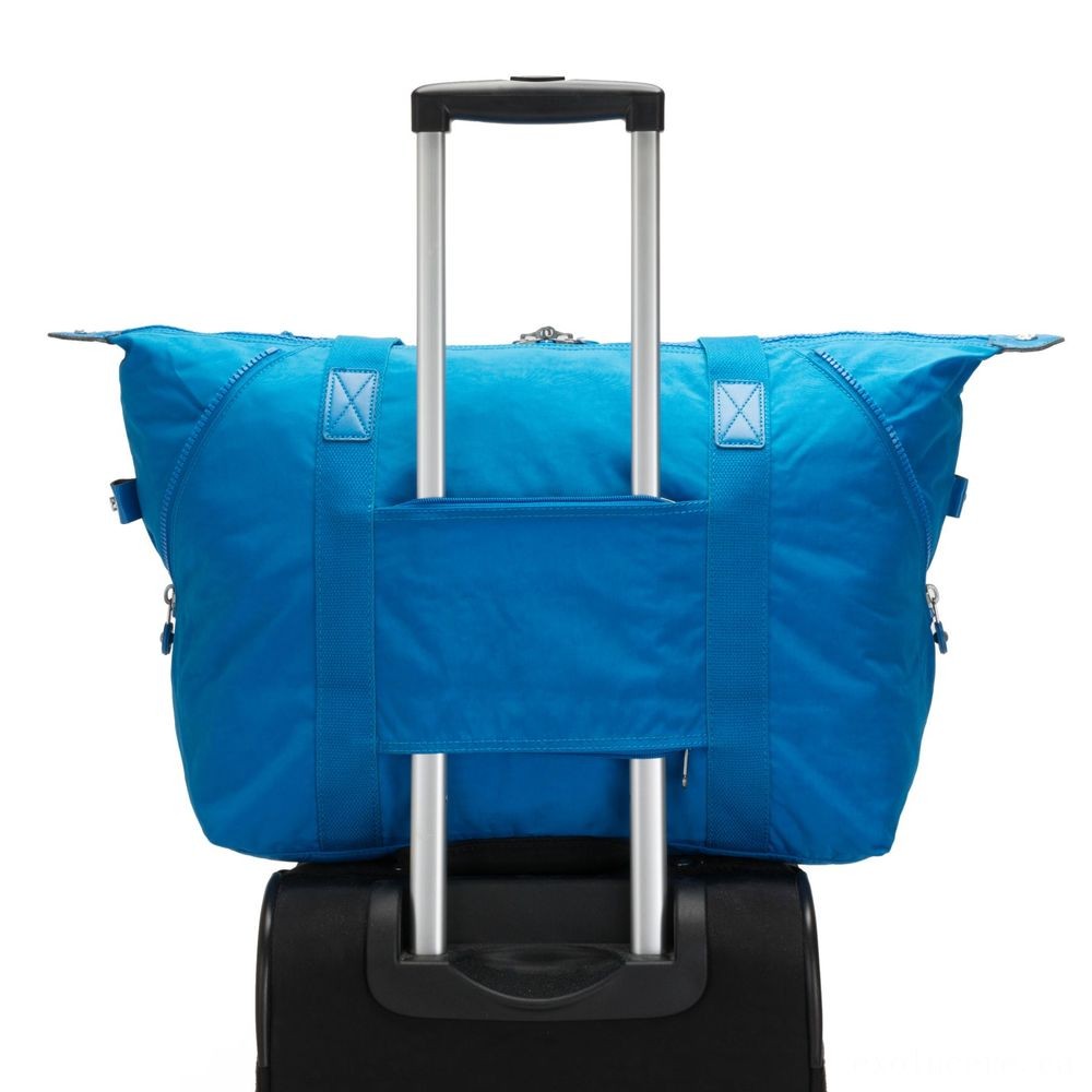Kipling Craft M Art Shopping Bag with 2 Front Pockets Methyl Blue Nc.