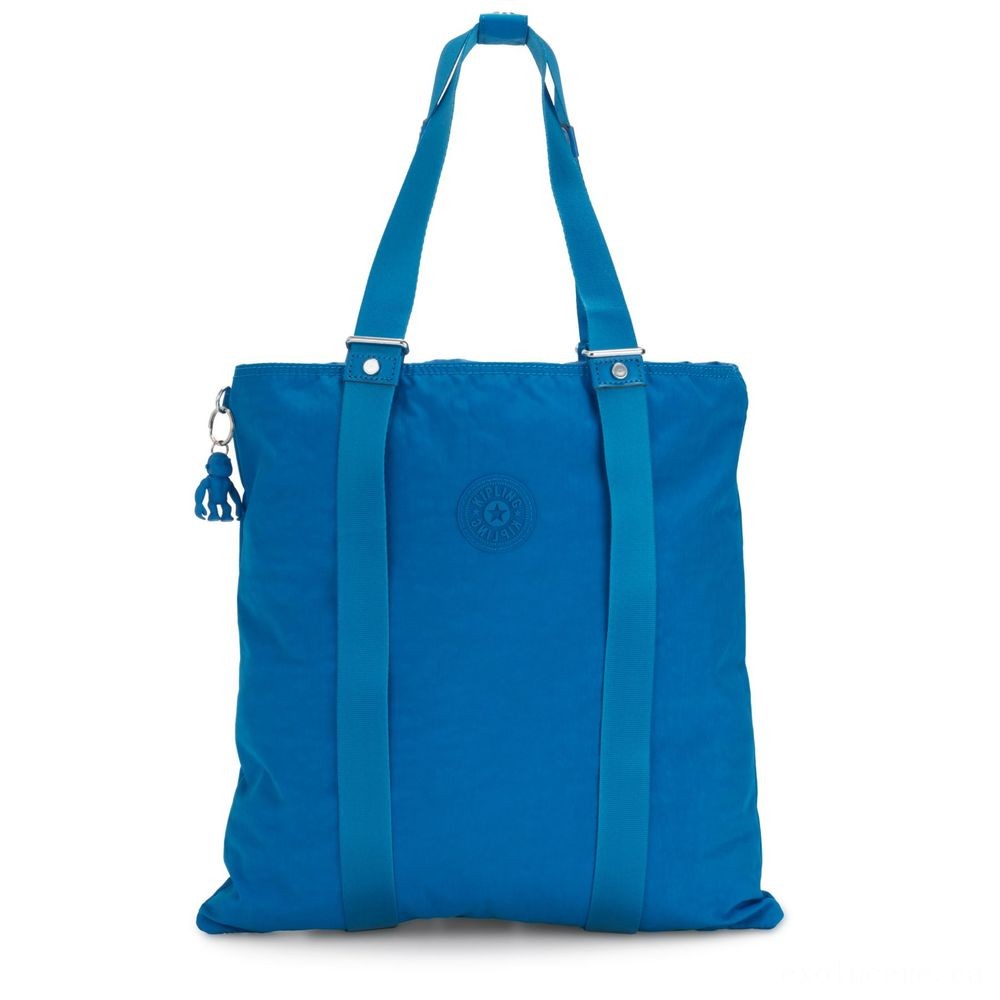 Kipling LOVILIA Medium Backpack Convertible to Purse and Shoulderbag Methyl Blue.