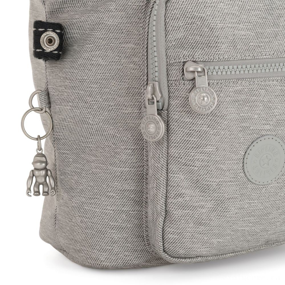 Kipling NEW ERASTO Sizable Tote along with Front Wallets Chalk Grey.
