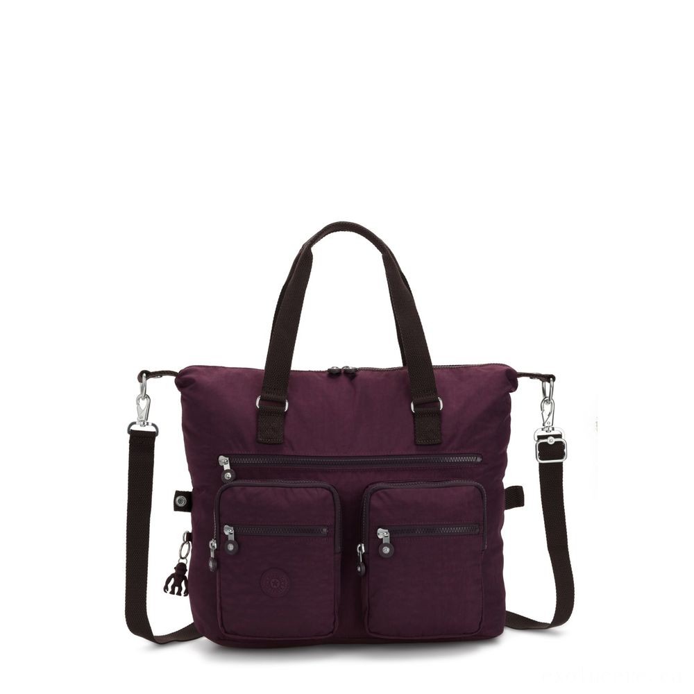 Price Crash - Kipling Brand New ERASTO Sizable Tote along with Front Pockets Dark Plum. - Valentine's Day Value-Packed Variety Show:£49