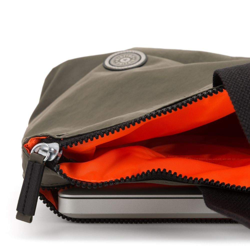 Kipling CHIKA Huge shoulder bag along with laptop pc security Cool Moss.