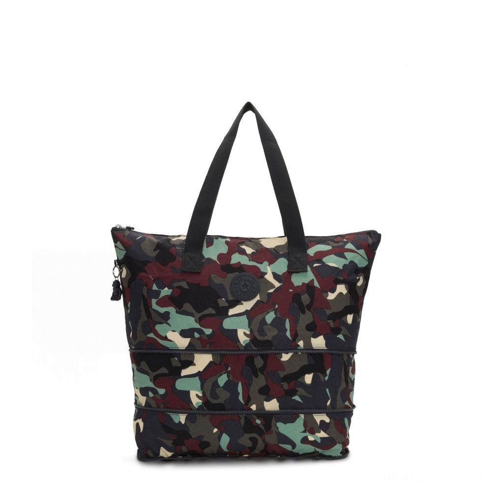 Kipling IMAGINE PACK Large Foldable Tote Bag Camouflage Sizable.