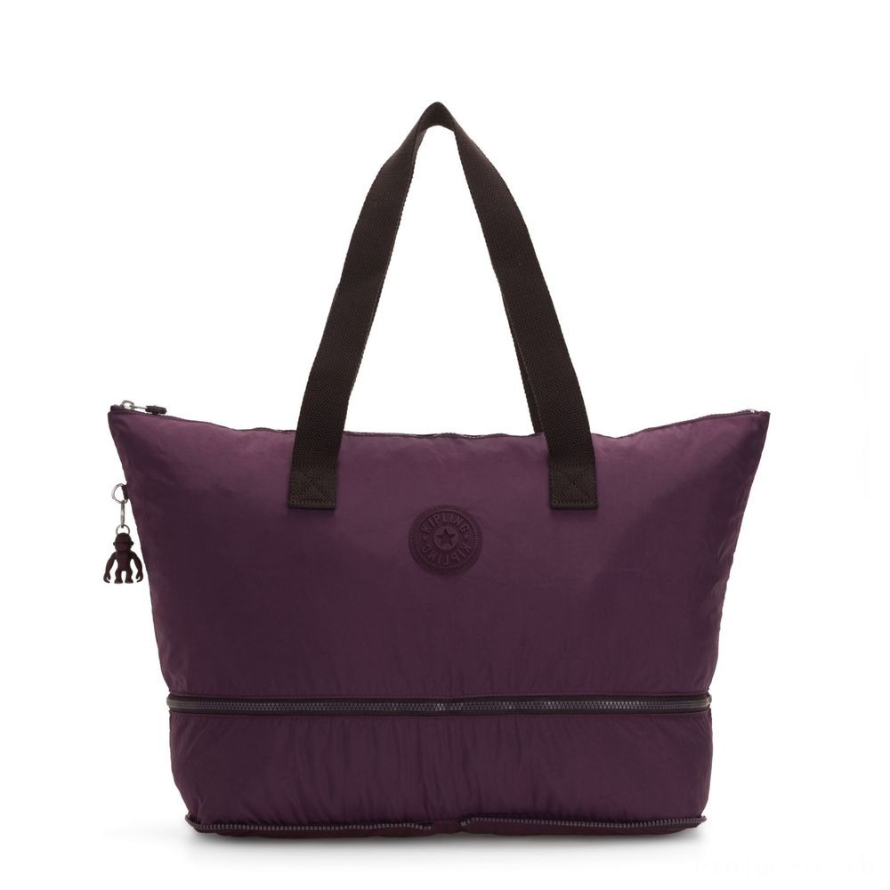 Kipling IMAGINE PACK Large Collapsible Tote Bag Sulky Plum.