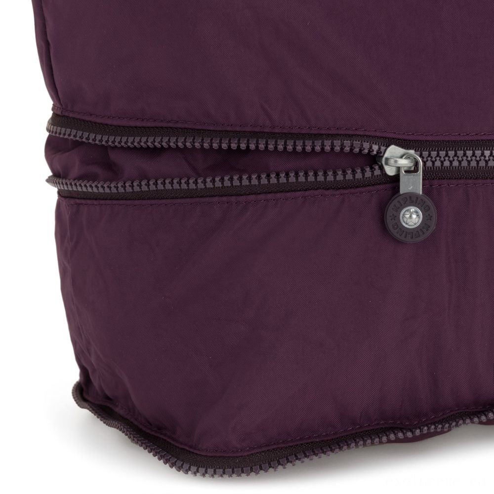 Kipling IMAGINE PACK Large Foldable Shoulder Bag Dark Plum.