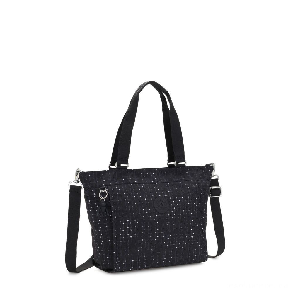 Kipling Brand New SHOPPER S Tiny Handbag Along With Easily Removable Shoulder Strap Tile Imprint