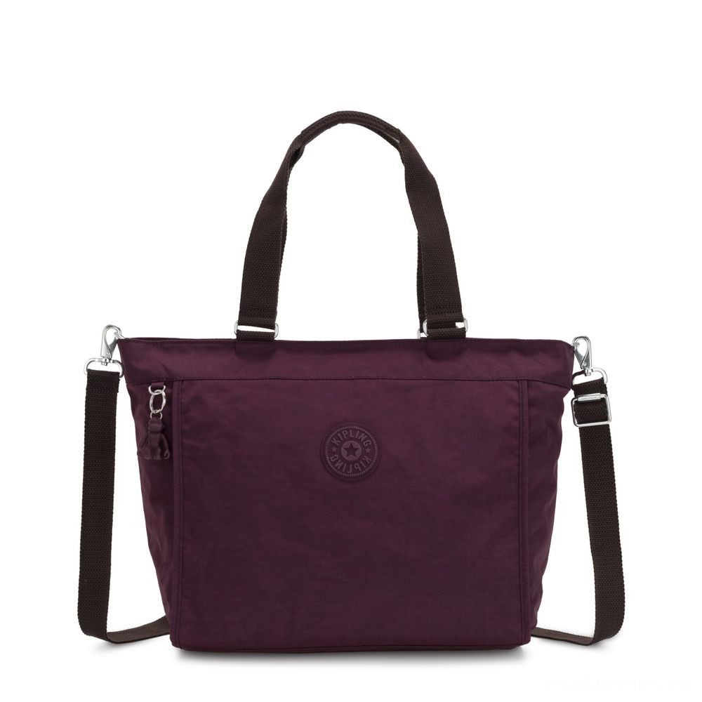 Kipling Brand-new BUYER L Large Handbag Along With Easily Removable Shoulder Strap Dark Plum.