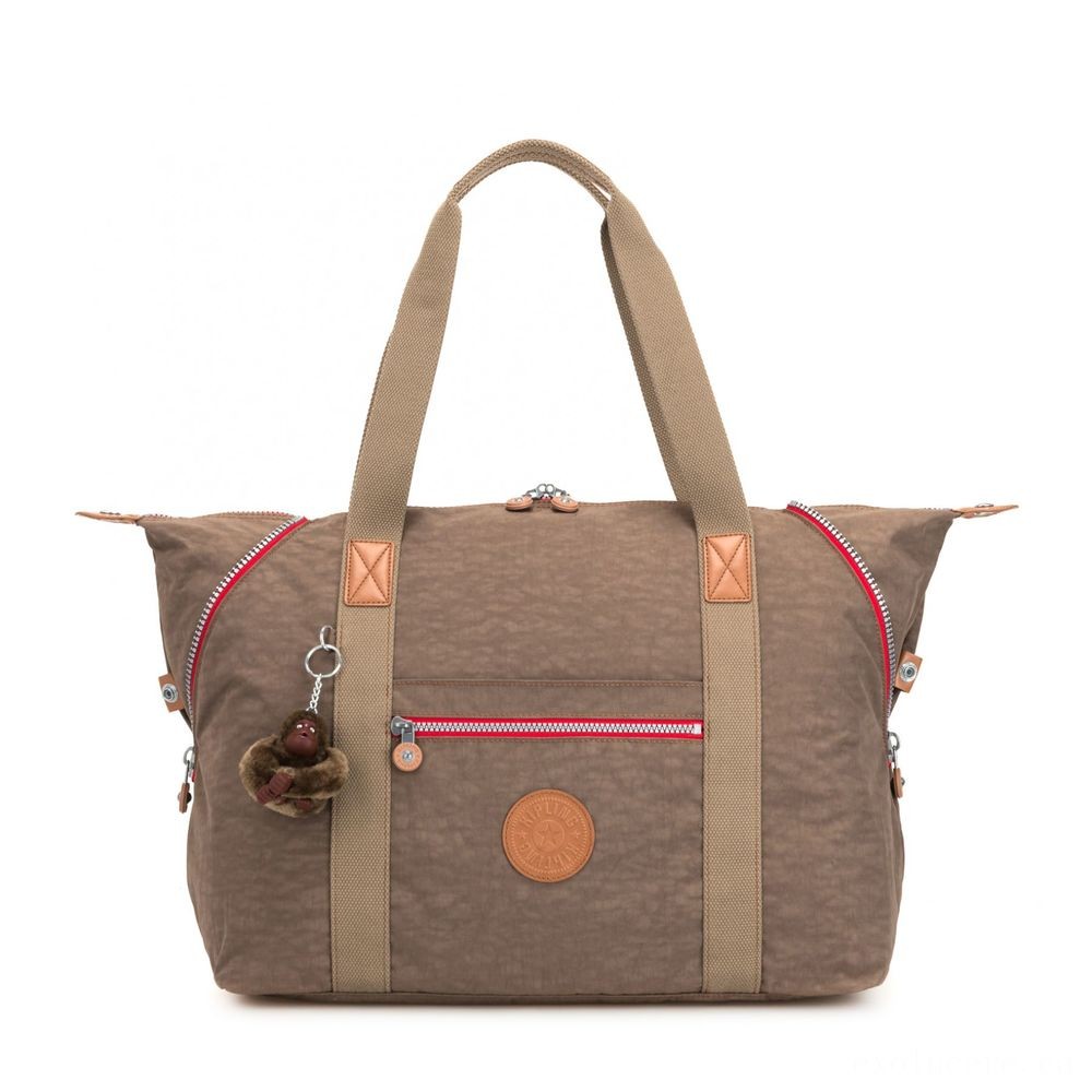 Kipling Craft M Trip Tote Along With Cart Sleeve Correct Beige C.
