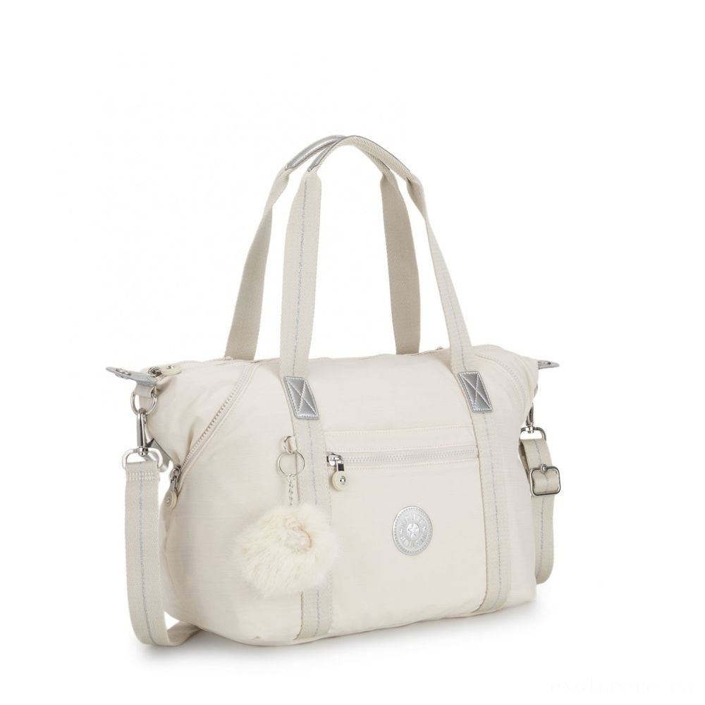 Kipling Fine Art Handbag Dazz White.