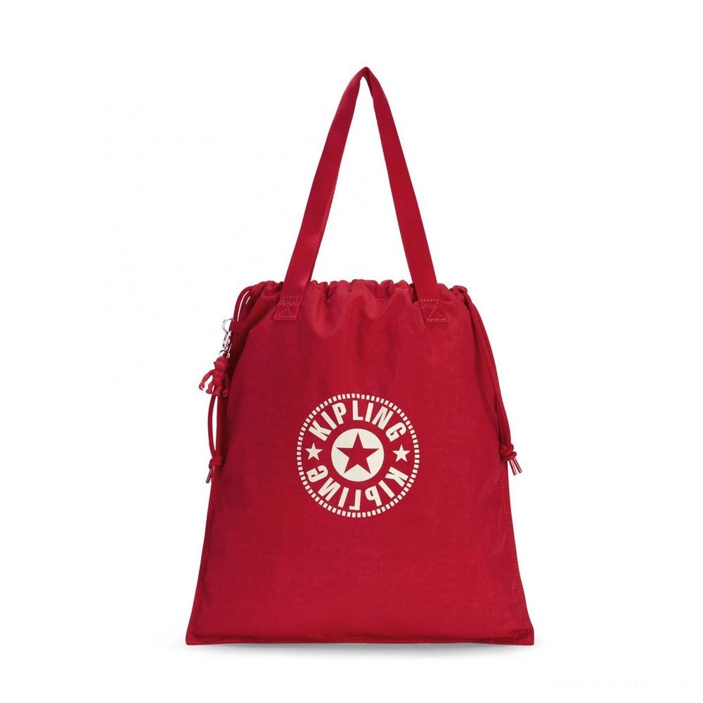 Kipling NEW HIPHURRAY Lightweight Shopping Bag Lively Red.