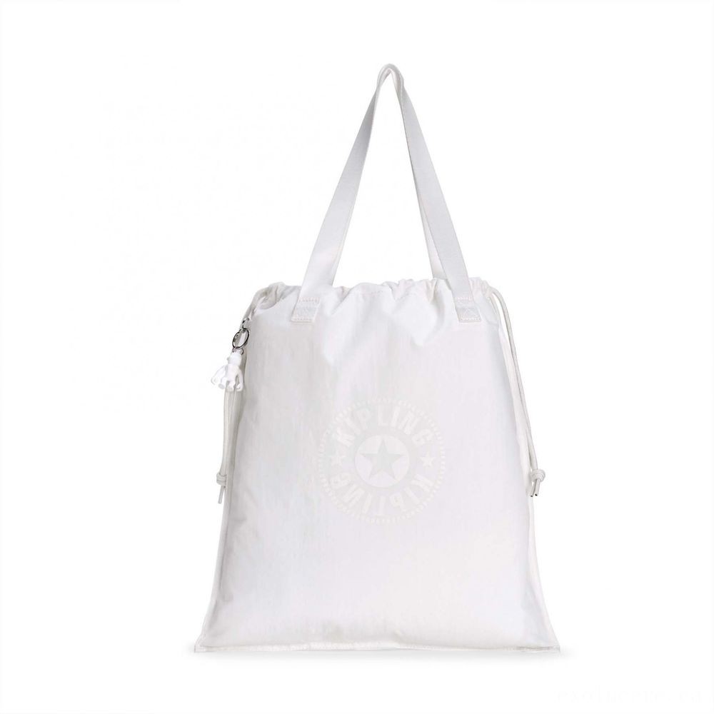 Summer Sale - Kipling NEW HIPHURRAY Lightweight Shopping Bag Lively White. - Price Drop Party:£12