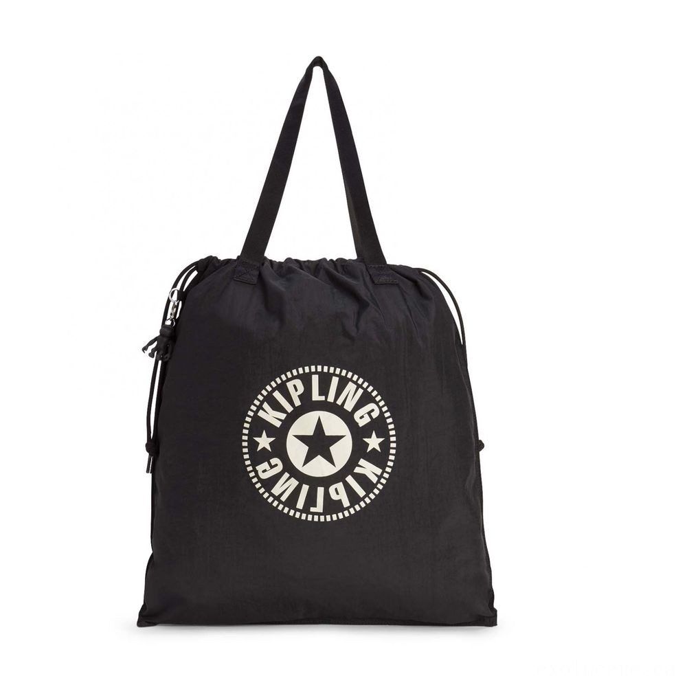 March Madness Sale - Kipling Brand-new HIPHURRAY L crease Collapsible tote with drawstring Lively Afro-american. - Steal:£18