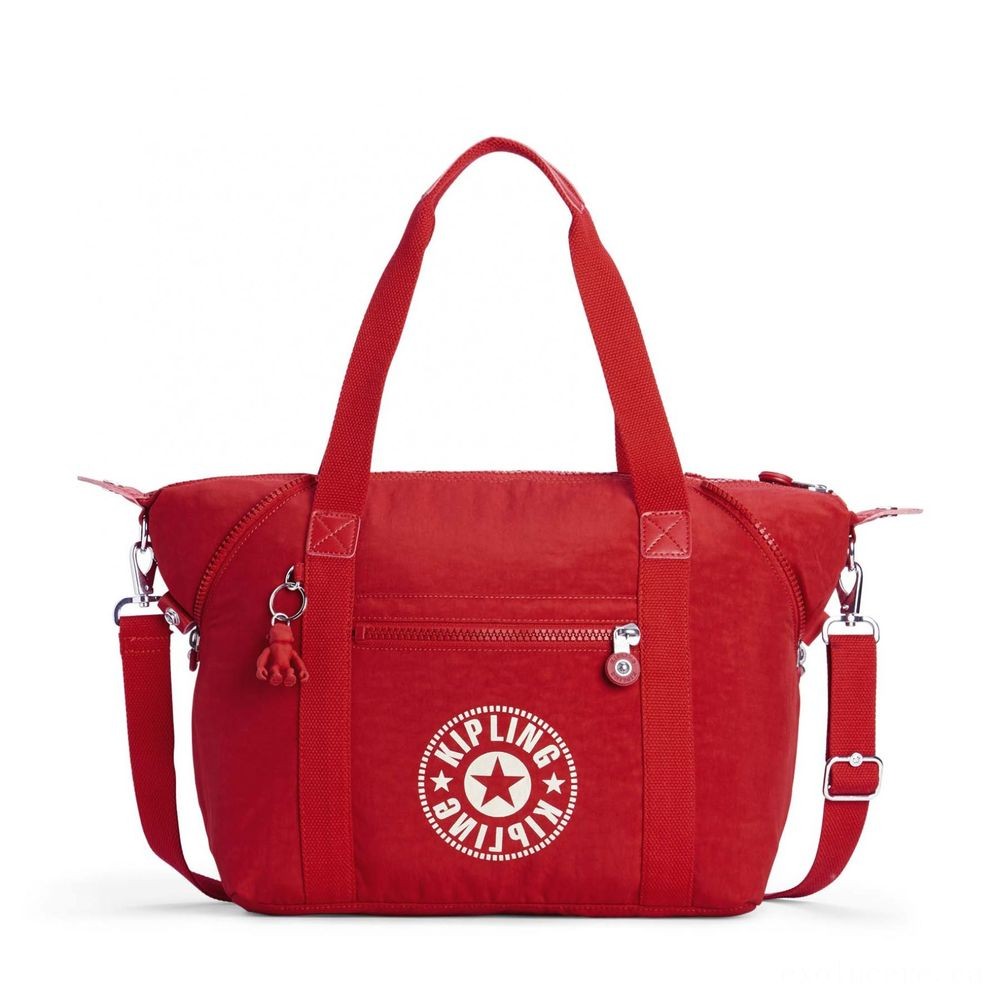 Kipling Craft NC Lightweight Shoulder Bag Lively Red.
