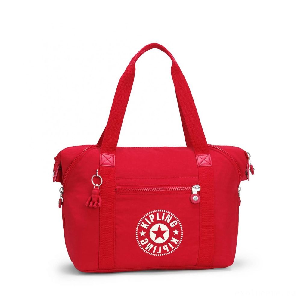 Kipling Fine Art NC Lightweight Shopping Bag Lively Red.