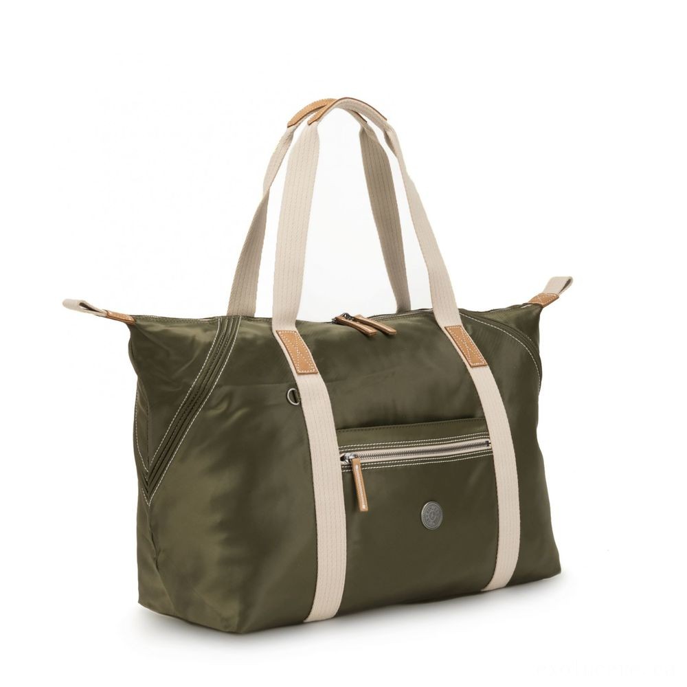 Kipling Craft M Trip Tote along with Cart Sleeve Elevated Environment-friendly.