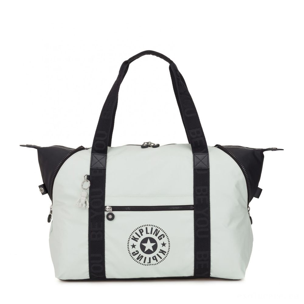 Kipling craft M Multi-use art carry with trolley sleeve White Blue Bl.