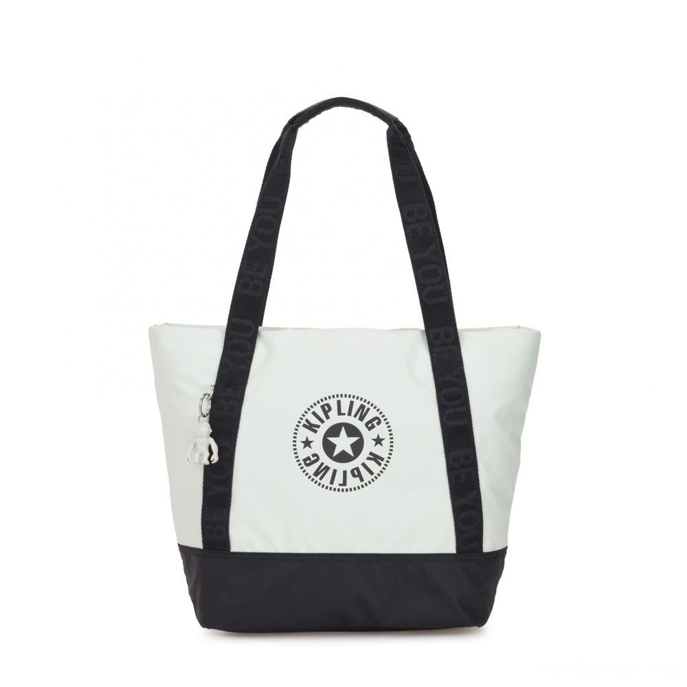 Kipling SIDRA Big sizable tote along with magnetic closing White Blue Bl