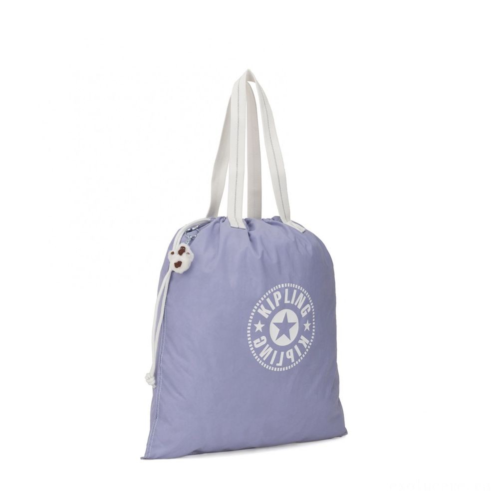 Kipling Brand-new HIPHURRAY L Crease Sizable Collapsible Tote Energetic Lavender Bl.