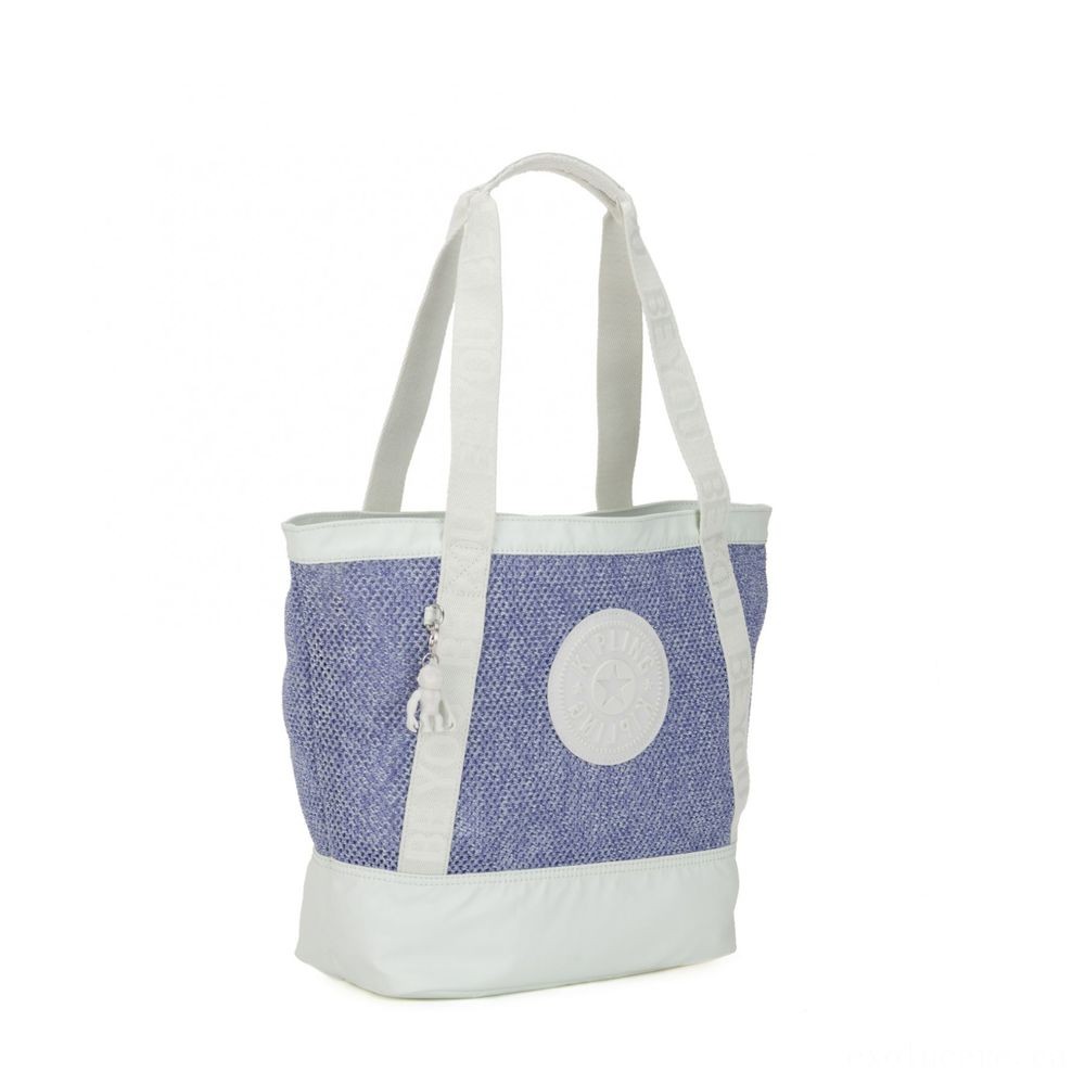 May Flowers Sale - Kipling SIDRA Large sizable bring bag with magnetic closing Lilac Mesh Bl - Value:£24[labag6877ma]