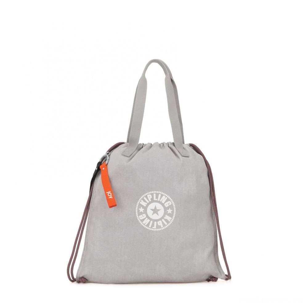 Kipling NEW HIPHURRAY Small Tote with drawable material Light Denim.