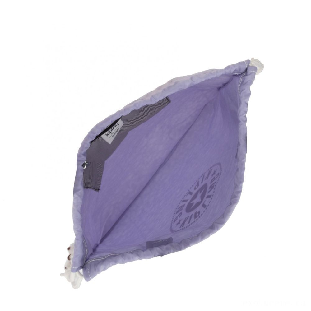 Kipling Brand-new HIPHURRAY Tiny Collapsible Tote along with drawstring Energetic Lavender Bl.