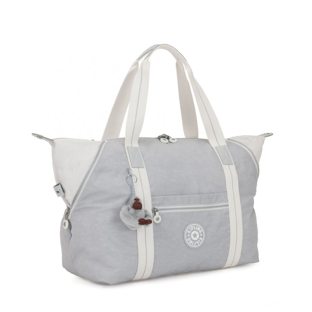 Kipling ART M Travel Carry Along With Cart Sleeve Active Grey Bl.