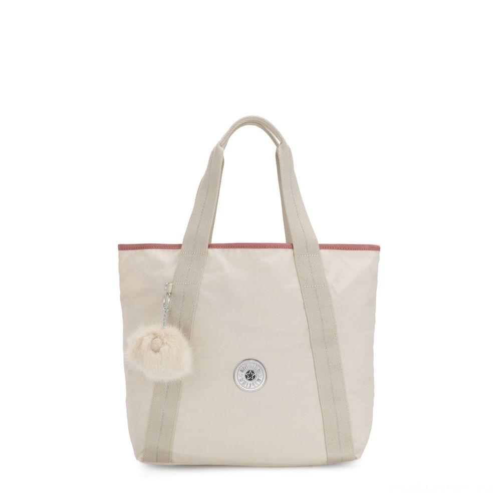 Kipling ZANE Tool shopping bag with shoulderstrap Dazz White C.
