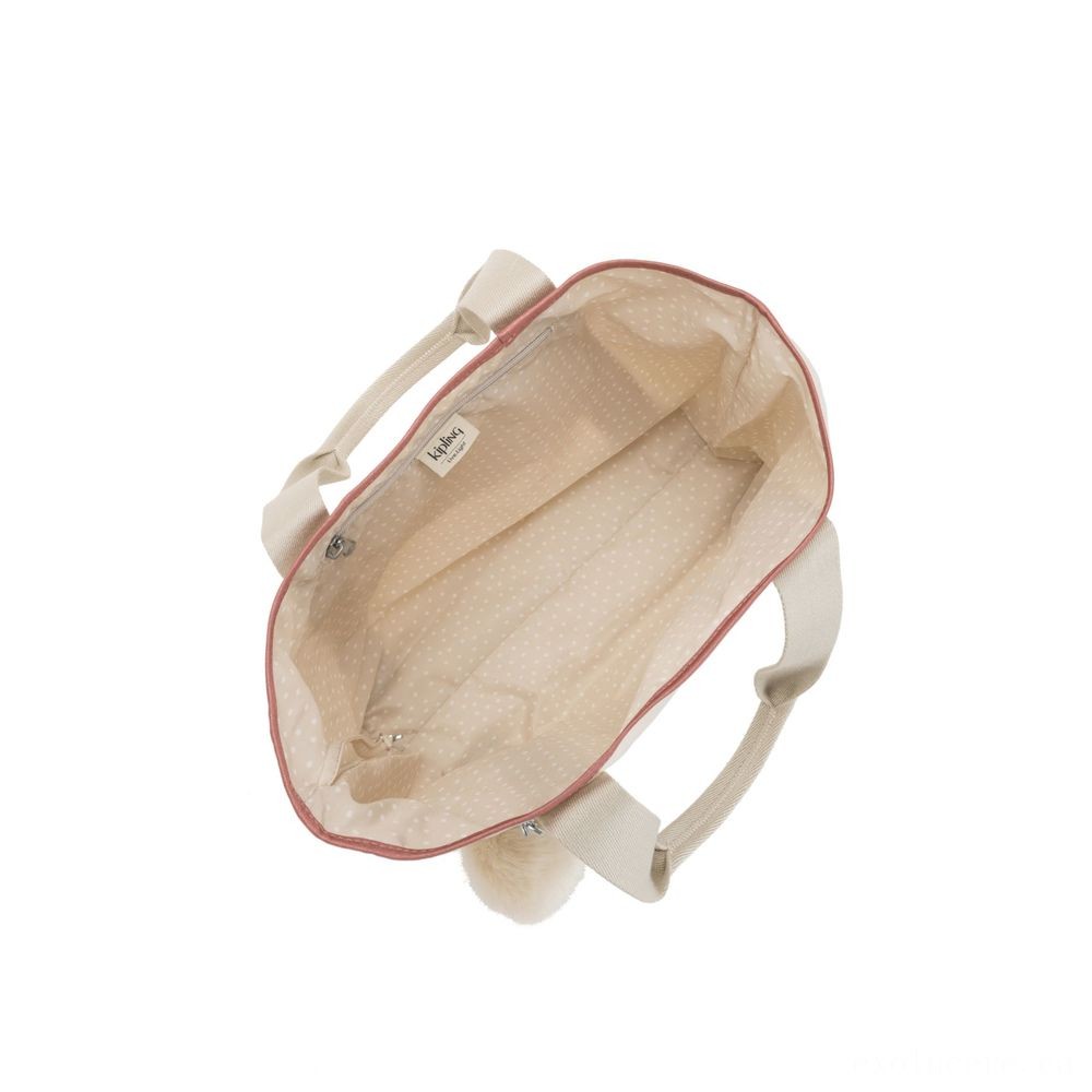 80% Off - Kipling ZANE Medium carryall with shoulderstrap Dazz White C. - Halloween Half-Price Hootenanny:£14