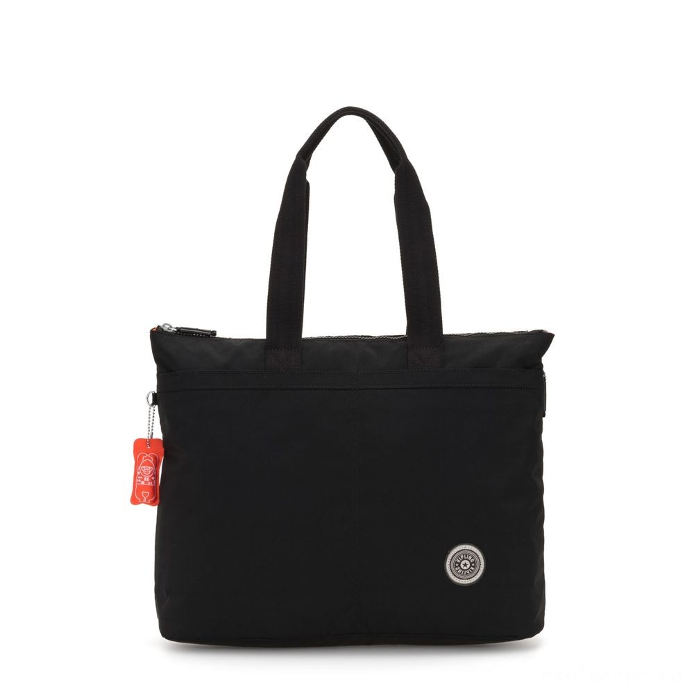 Kipling CHIKA Large tote bag along with laptop pc protection Brave Black.