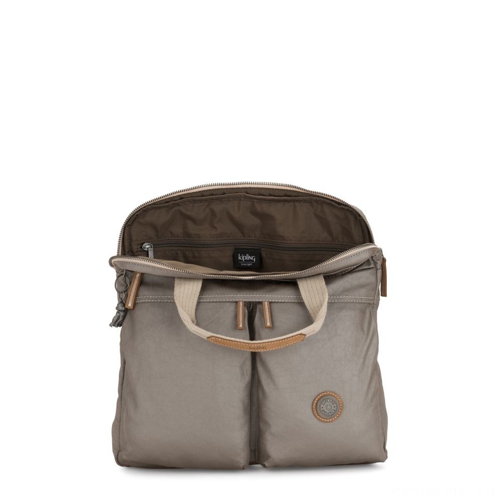 Kipling KOMORI S Small 2-in-1 Backpack as well as Handbag Fungus Metallic.