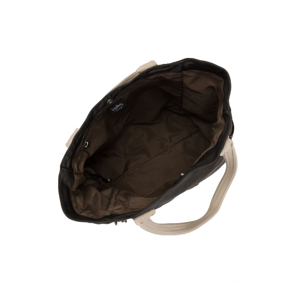 Kipling ALMATO Huge Sizable Shopping Bag Delicate Black.