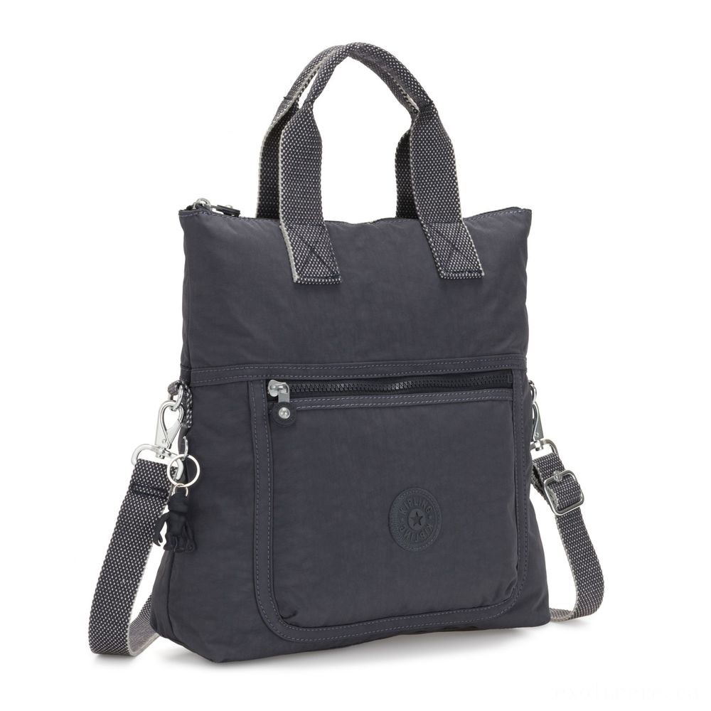 Kipling ELEVA Shoulderbag with Completely Removable as well as Adjustable Band Night Grey.