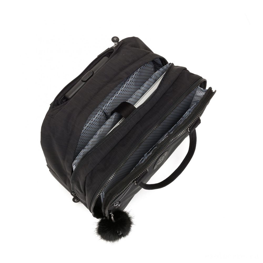 Kipling NEW CEROC Wheeled Functioning Bag along with Notebook Defense Real Dazz Black.