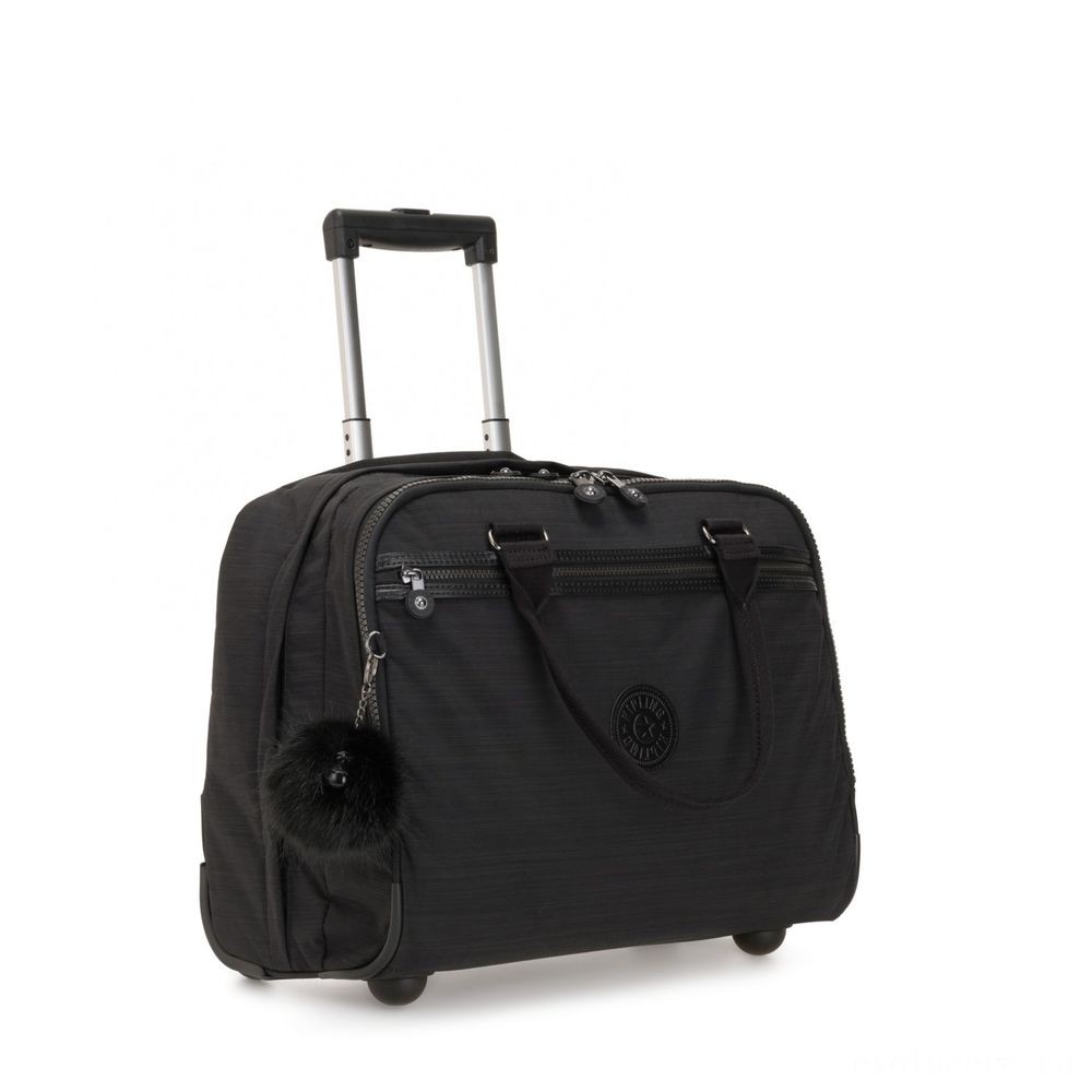 Kipling NEW CEROC Wheeled Functioning Bag along with Laptop Protection Correct Dazz Black.
