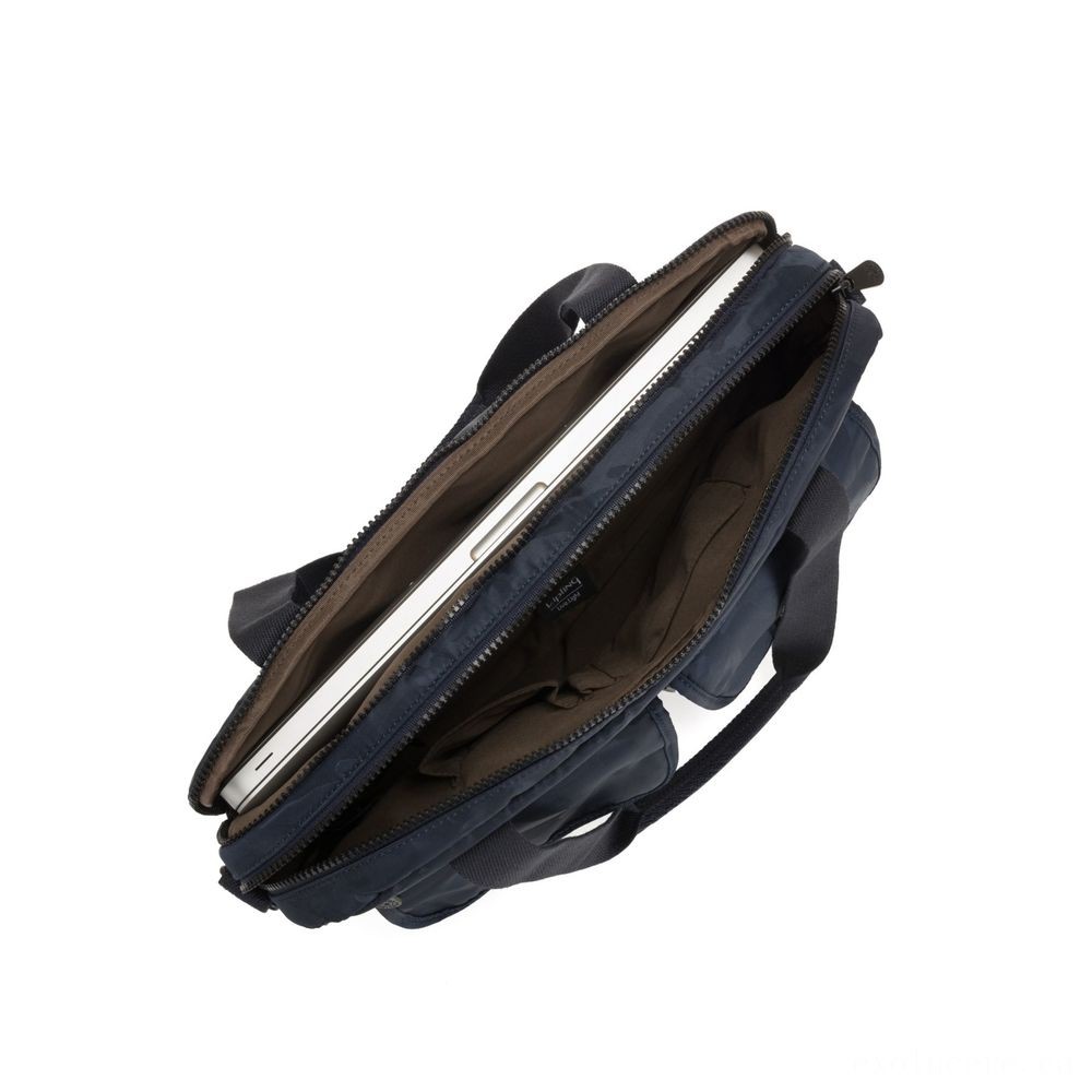 Kipling MARIC Operating Bag with laptop protection Satin Camouflage Blue.