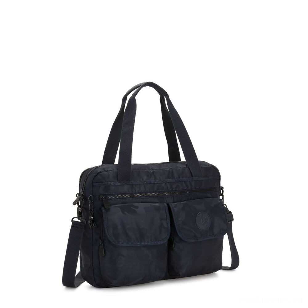 Holiday Gift Sale - Kipling MARIC Working Bag with laptop defense Silk Camo Blue. - Unbelievable Savings Extravaganza:£51