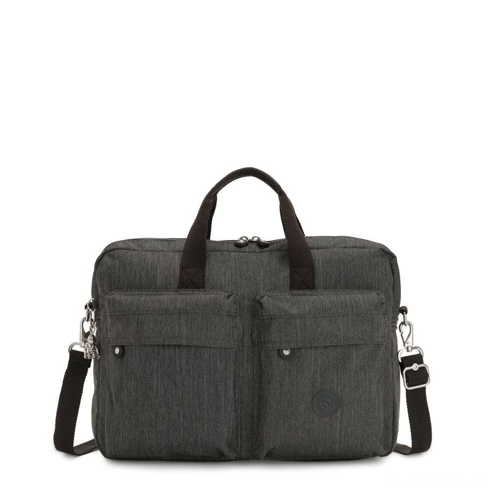Online Sale - Kipling KHOTO Working Bag along with laptop pc protection Black Indigo Job. - Price Drop Party:£58[labag6909ma]