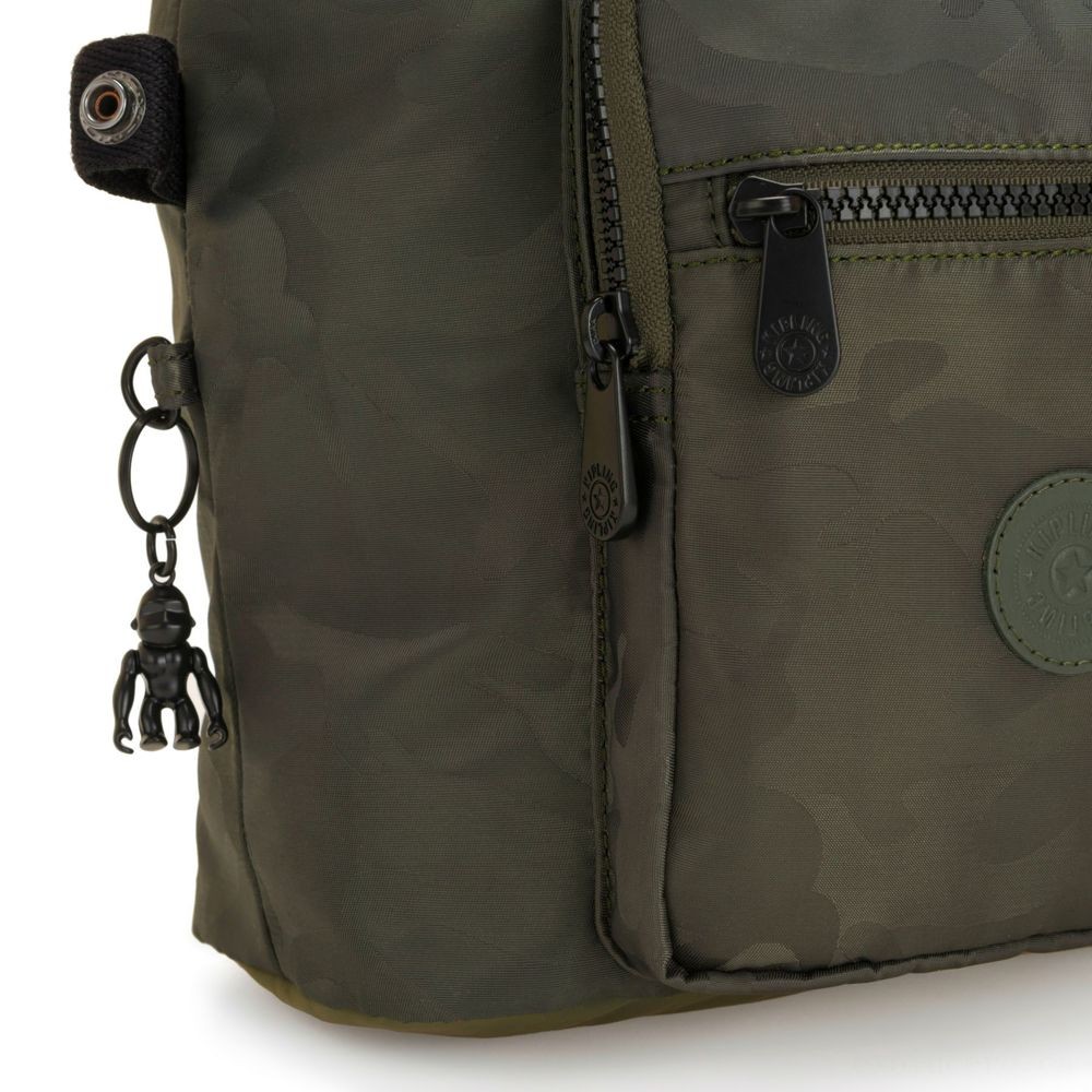 Kipling Brand-new ERASTO Sizable Tote along with Front Pockets Satin Camo.