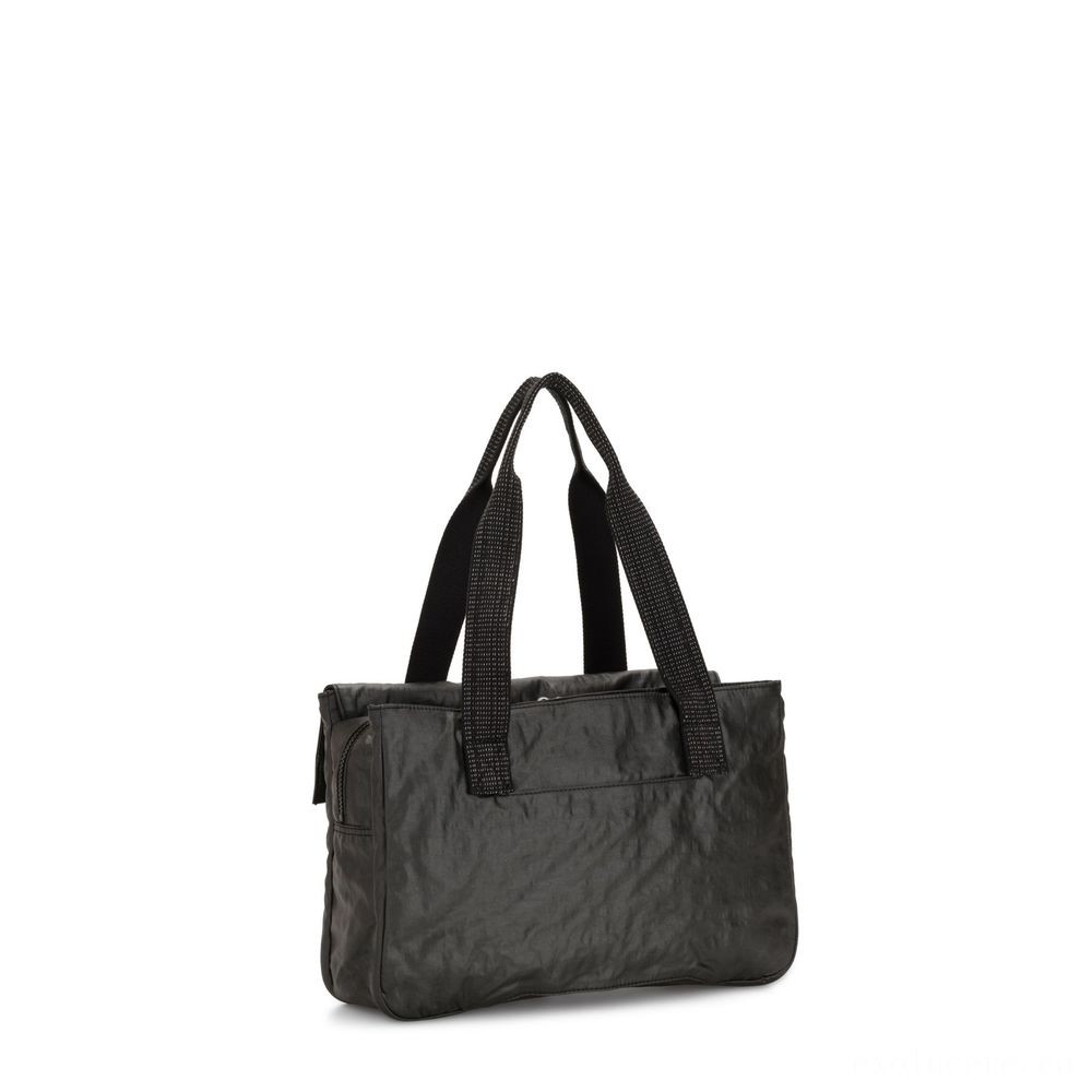 Free Shipping - Kipling PERLANI S Channel Laptop Pc Bag along with Trolly Sleeve Black Metallic. - Web Warehouse Clearance Carnival:£39